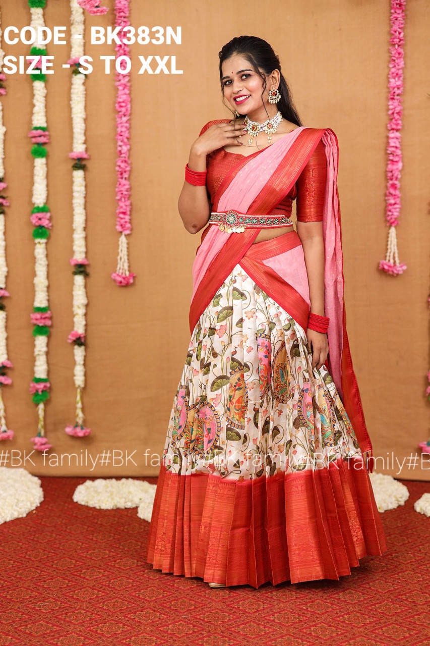 KALAMKARI HALF SAREE – Vdesi Connect