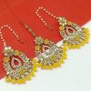 Mirror earing Mang tikka set