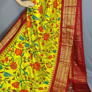 Chanderi Double Ikkat Saree