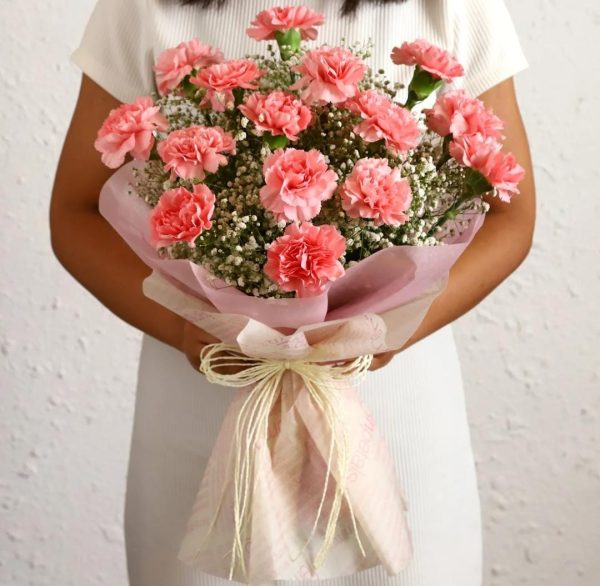 Pastel Carnations flowers bouquet