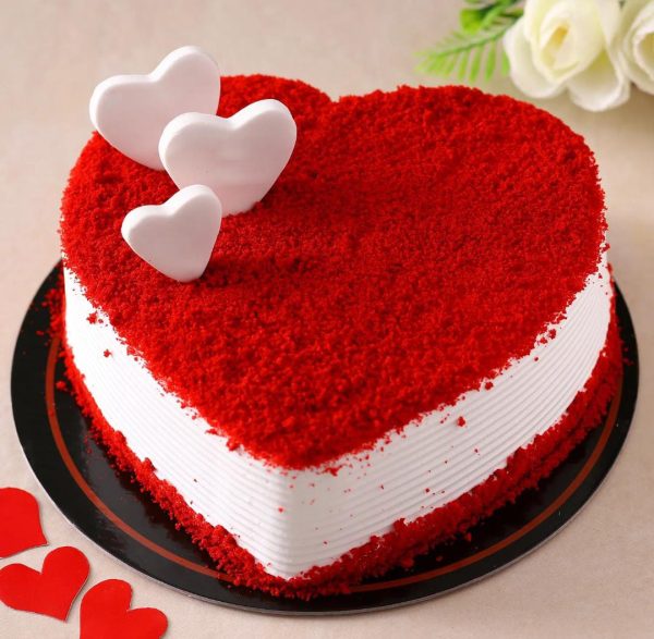 Heart Shaped Red Velvet Cake