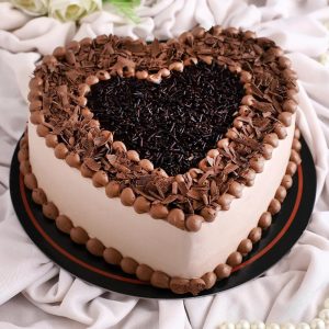 Delicious Heart Shaped Chocolate Cake