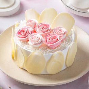 Rosy White Forest Cake