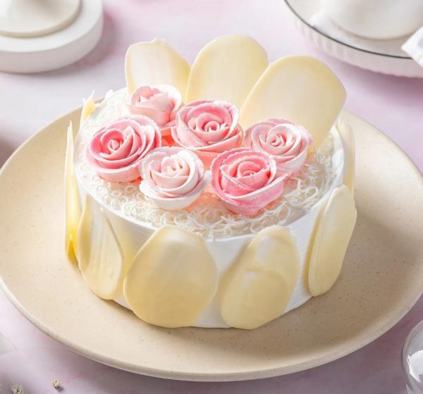 Rosy White Forest Cake