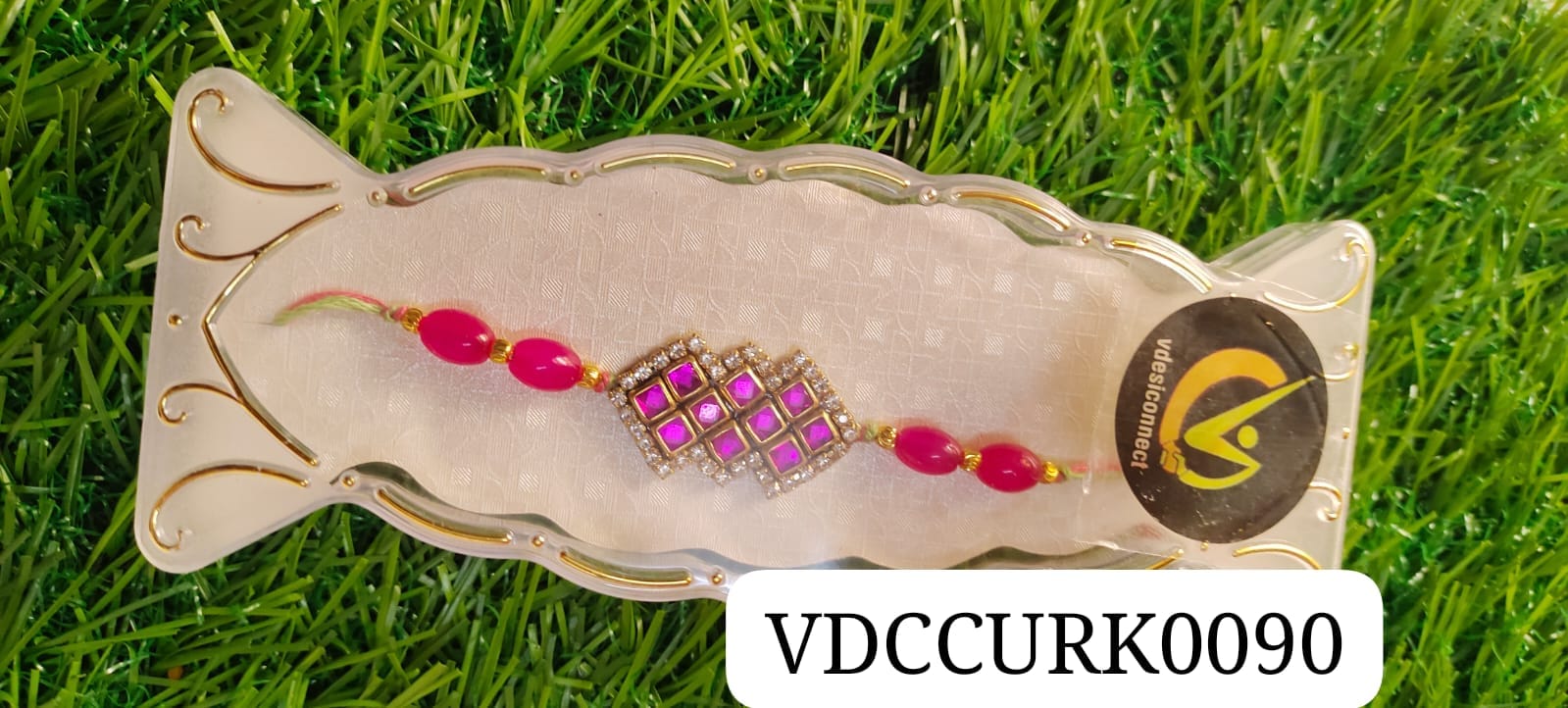 Pendants with beads Rakhi - Handcrafted