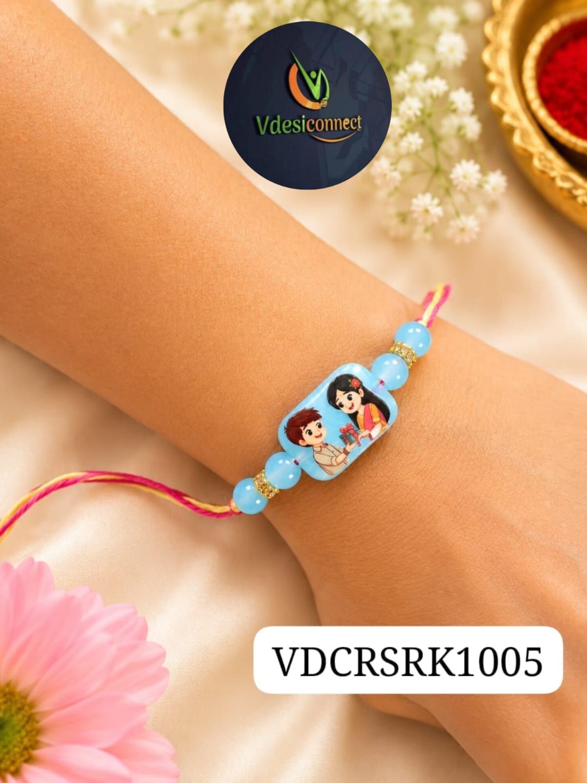 Brother & Sister Resin Rakhi-Handcrafted