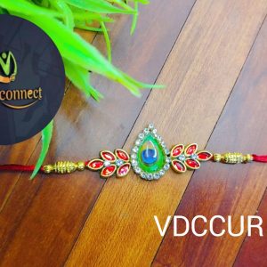 Peacock with stones Rakhi-Handcrafted